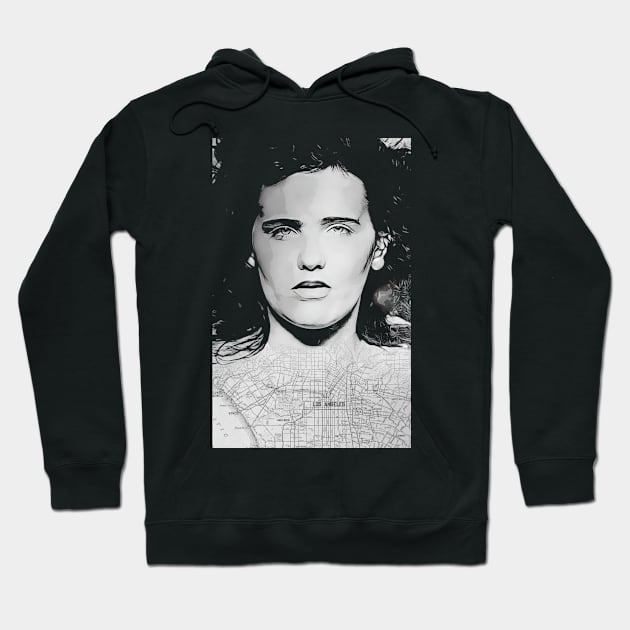 Elizabeth Short The Black Dahlia Design Hoodie by HellwoodOutfitters